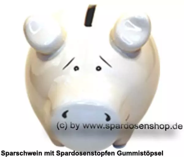 Sparschwein Kleinsparschwein ohne Design Blanko weiß Keramik B