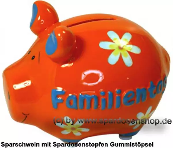 Sparschwein Kleinsparschwein 3D Design Familientag A