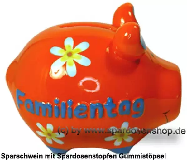 Sparschwein Kleinsparschwein 3D Design Familientag C