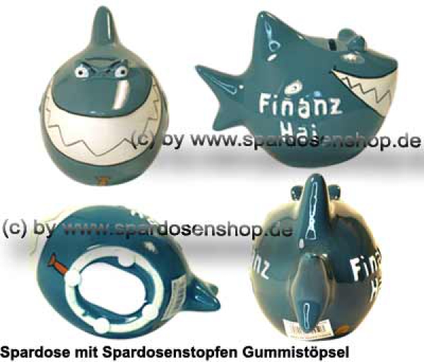 Spardose Spartier 3D Design Finanzhai Keramik Gesamt