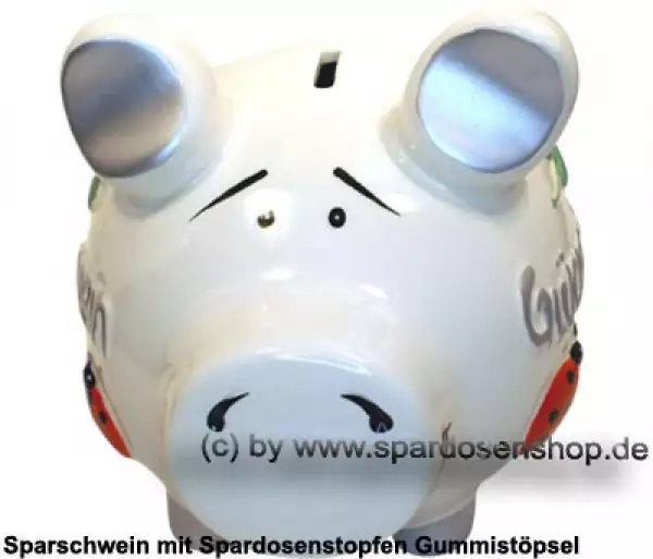 Sparschwein mittelgroßes Sparschwein 3D Design Glücksschwein Keramik B