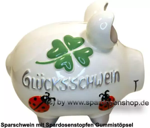 Sparschwein mittelgroßes Sparschwein 3D Design Glücksschwein Keramik C