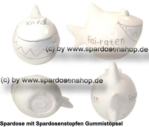 Spardose Spartier Monsterhai 3D Design Hai-raten Keramik Gesamt Spardose Spartier Monsterhai 3D Design Hai-raten Keramik Gesamt