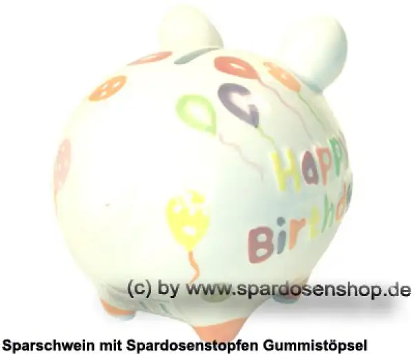 Sparschwein Kleinsparschwein 3D Design Happy Birthday Keramik D