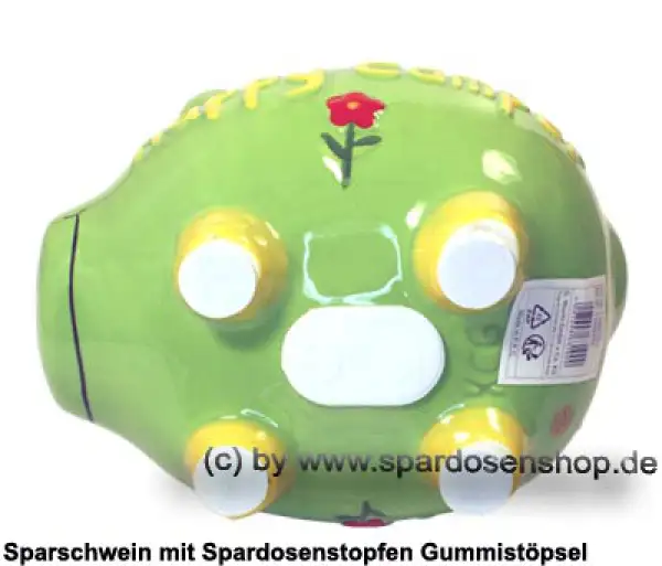 KCG mittelgroßes Sparschwein 3D Design Happy Camper Keramik E