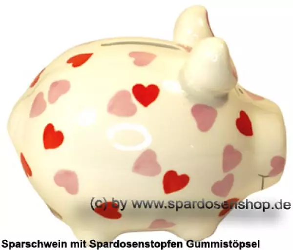 Sparschwein Kleinsparschwein Herzchen-Schwein Keramik C