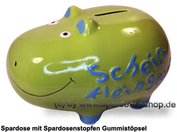 Spardose Spartier Hippo hellgrün mittelgroß 3D Design Keramik A Spardose Spartier Hippo hellgrün mittelgroß 3D Design Keramik A