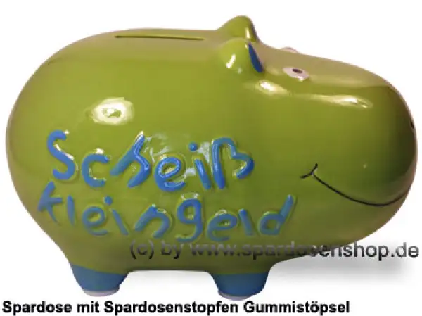 Spardose Spartier Hippo hellgrün mittelgroß 3D Design Keramik C Spardose Spartier Hippo hellgrün mittelgroß 3D Design Keramik C