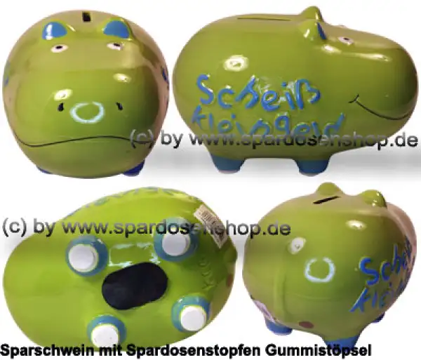 Spardose Spartier Hippo hellgrün mittelgroß 3D Design Keramik Gesamt Spardose Spartier Hippo hellgrün mittelgroß 3D Design Keramik Gesamt