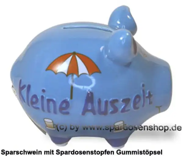 Sparschwein Kleinsparschwein 3D Design Kleine Auszeit Keramik C