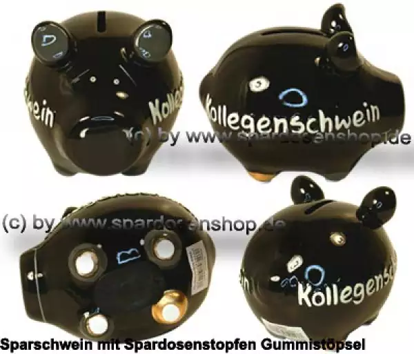 Sparschwein Kleinsparschwein 3D Design Kollegenschwein Keramik Gesamt