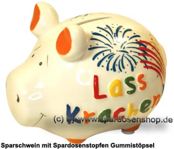 Sparschwein Kleinsparschwein 3D Design Lass Krachen Keramik A Sparschwein Kleinsparschwein 3D Design Lass Krachen Keramik A