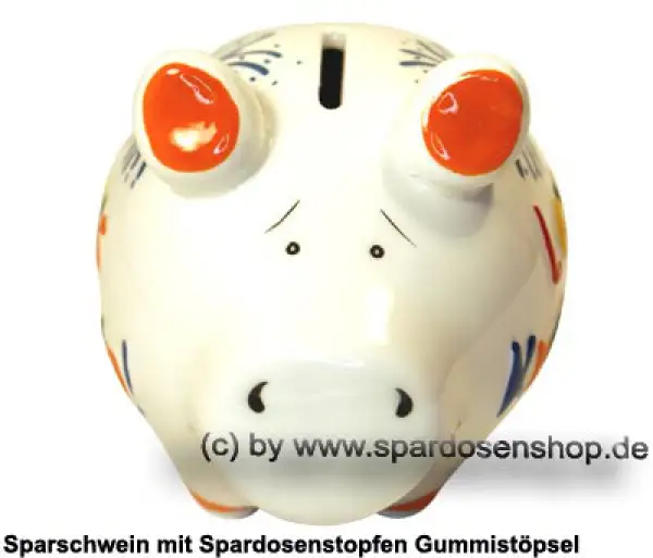 Sparschwein Kleinsparschwein 3D Design Lass Krachen Keramik B Sparschwein Kleinsparschwein 3D Design Lass Krachen Keramik B