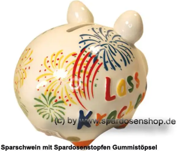 Sparschwein Kleinsparschwein 3D Design Lass Krachen Keramik D