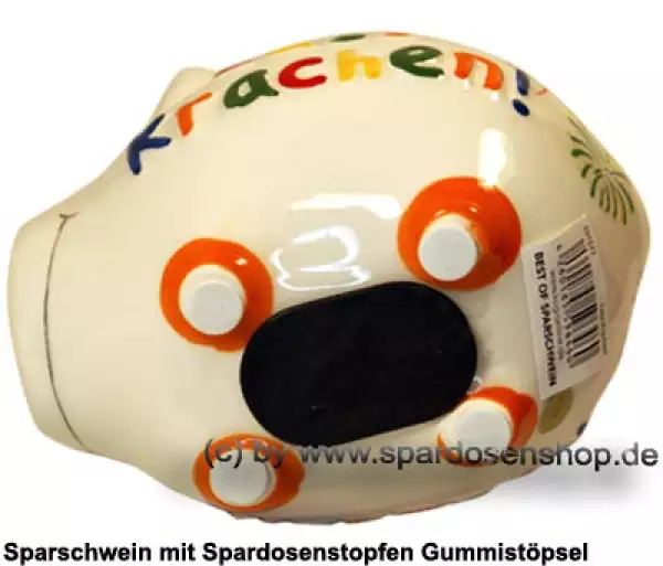 Sparschwein Kleinsparschwein 3D Design Lass Krachen Keramik E