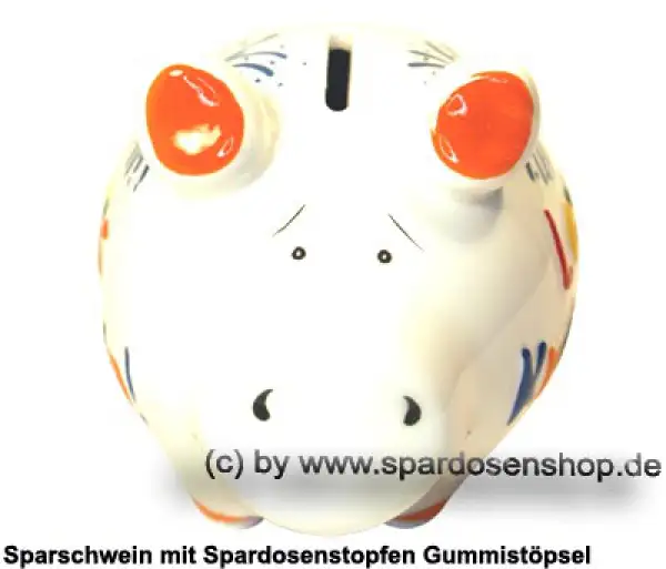 Sparschwein Kleinsparschwein 3D Design Lass Krachen Keramik B