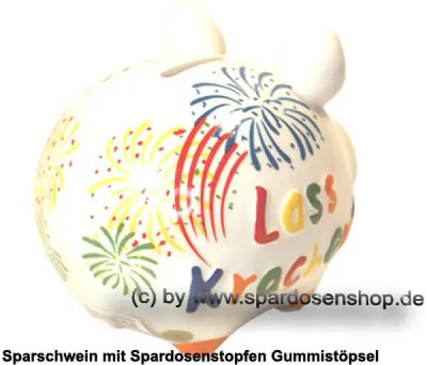 Sparschwein Kleinsparschwein 3D Design Lass Krachen Keramik D