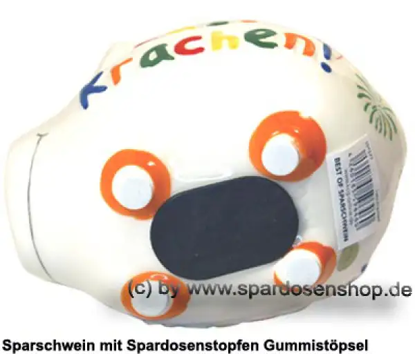 Sparschwein Kleinsparschwein 3D Design Lass Krachen Keramik E