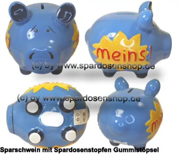KCG mittelgroßes Sparschwein 3D Design Meins! Keramik Gesamt KCG mittelgroßes Sparschwein 3D Design Meins! Keramik Gesamt