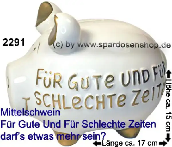 Mittel Sparschwein Für Gute Und Für Schlechte Zeiten