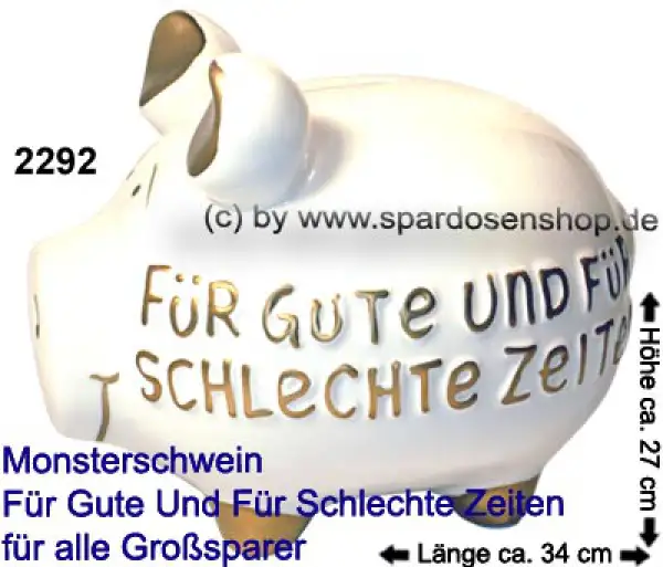 Monster Sparschwein Für Gute Und Für Schlechte Zeiten