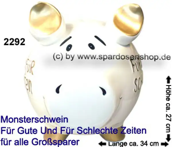Monster Sparschwein Für gute und für schlechte Zeitent – Sonderverkauf 786-B c