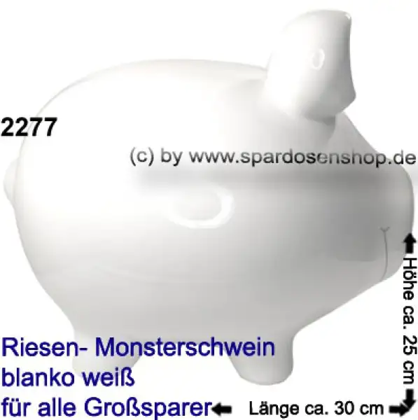 Sparschwein riesengroßes Monster Sparschwein 3D Design Blanko weiß Keramik C Sparschwein riesengroßes Monster Sparschwein 3D Design Blanko weiß Keramik C