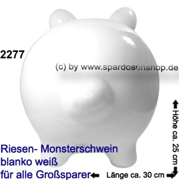 Sparschwein riesengroßes Monster Sparschwein 3D Design Blanko weiß Keramik D Sparschwein riesengroßes Monster Sparschwein 3D Design Blanko weiß Keramik D