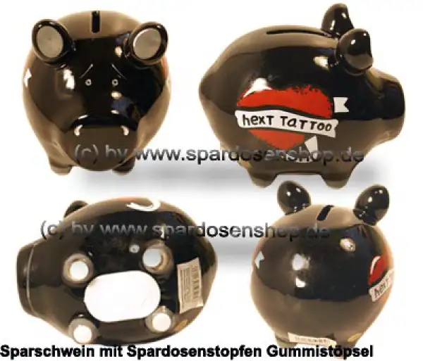 Sparschwein Kleinsparschwein Next Tattoo Keramik Gesamt