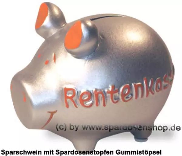 Sparschwein Kleinsparschwein 3D Design Rentenkasse Keramik A