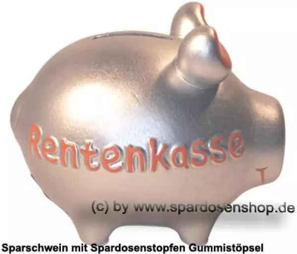 Sparschwein Kleinsparschwein 3D Design Rentenkasse Keramik C