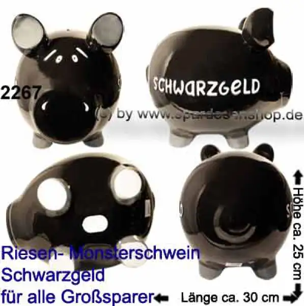 Sparschwein riesengroßes Monster Sparschwein 3D Design Schwarzgeld D Sonderverkauf ! 767a Sparschwein riesengroßes Monster Sparschwein 3D Design Schwarzgeld D Sonderverkauf ! 767a