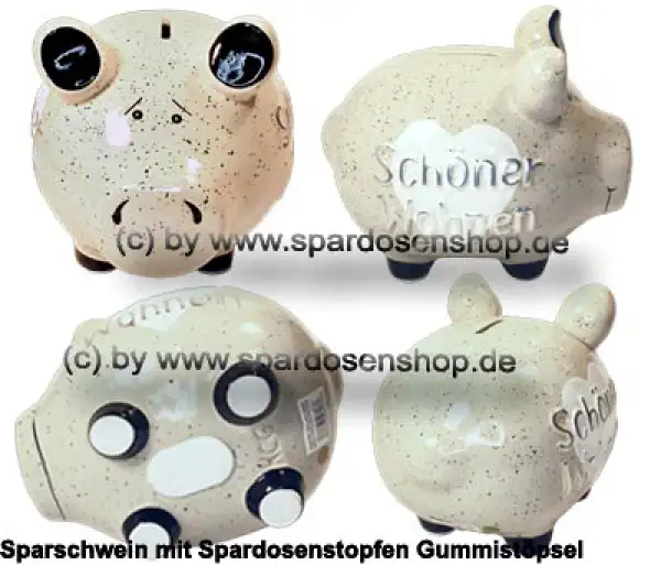KCG mittelgroßes Sparschwein 3D Design Schöner Wohnen Keramik Gesamt
