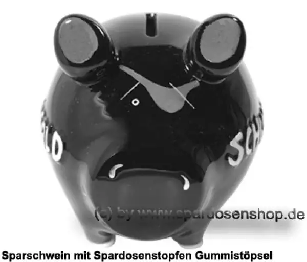 Sparschwein Kleinsparschwein 3D Design Schwarzgeld B