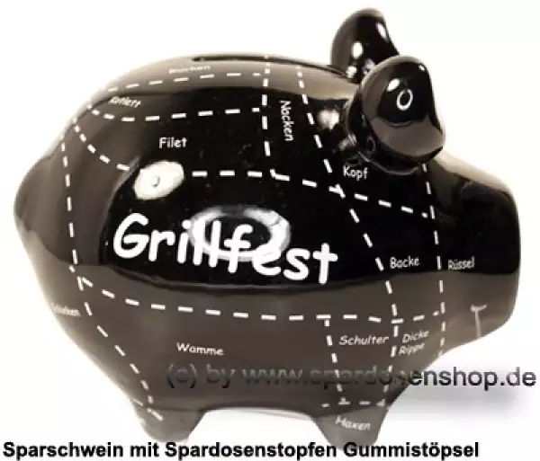 Sparschwein Kleinsparschwein Grillfest Keramik C