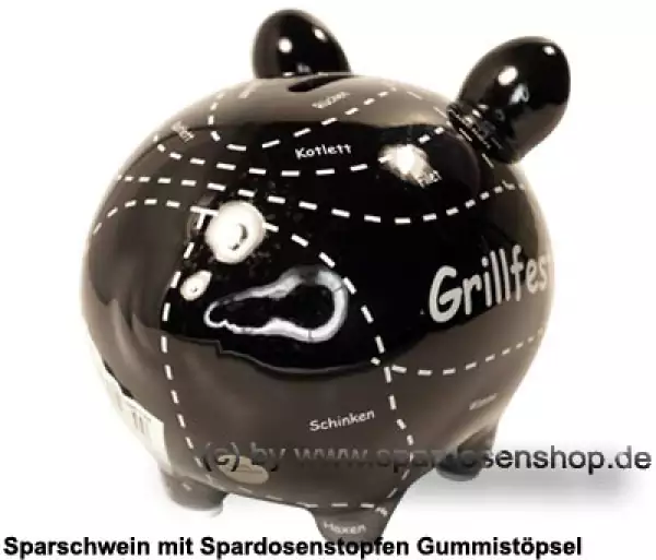 Sparschwein Kleinsparschwein Grillfest Keramik D