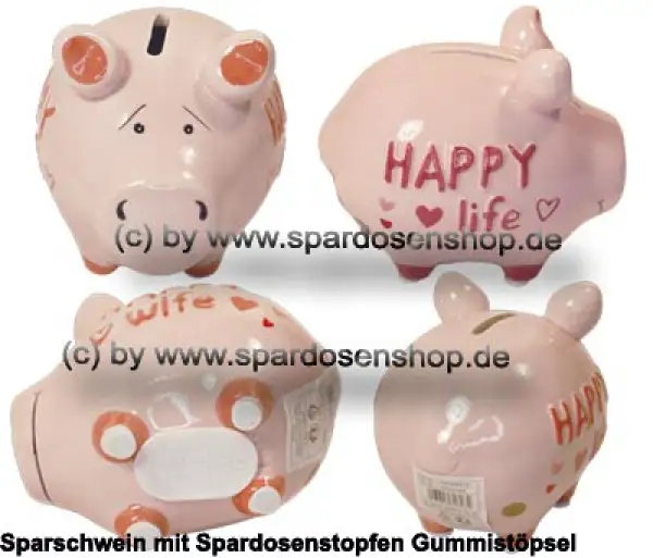 KCG Kleinsparschwein 3D Happy wife – life Gesamt
