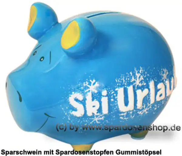 Sparschwein Kleinsparschwein 3D Design Ski Urlaub Keramik A Sparschwein Kleinsparschwein 3D Design Ski Urlaub Keramik A