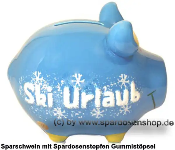 Sparschwein Kleinsparschwein 3D Design Ski Urlaub Keramik C Sparschwein Kleinsparschwein 3D Design Ski Urlaub Keramik C