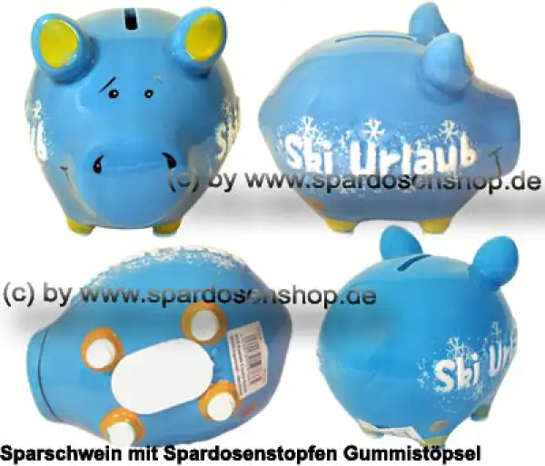 Sparschwein Kleinsparschwein 3D Design Ski Urlaub Keramik Gesamt Sparschwein Kleinsparschwein 3D Design Ski Urlaub Keramik Gesamt