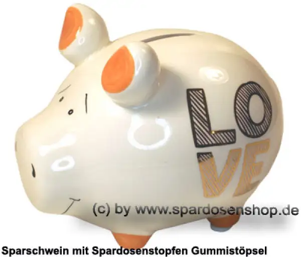 Sparschwein Kleinsparschwein Love Goldedition Keramik A