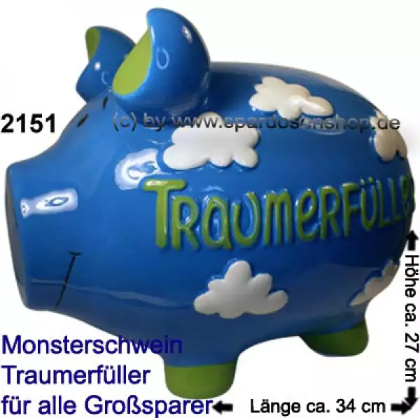 Sparschwein Traumerfüller Größenvariante Monster
