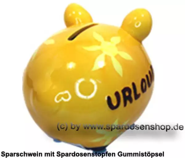 Sparschwein Kleinsparschwein 3D Design Urlaub Keramik D