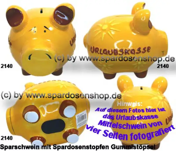 Sparschwein Größenvariante Mittelrschwein Gesamt