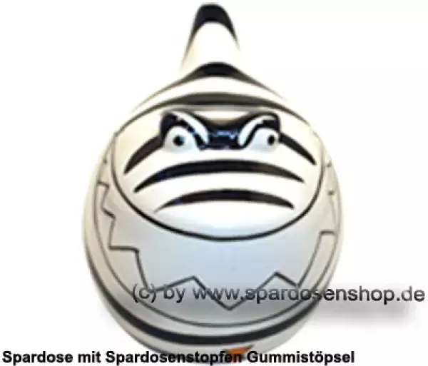 Spardose Spartier Design Zebra-Hai Keramik B