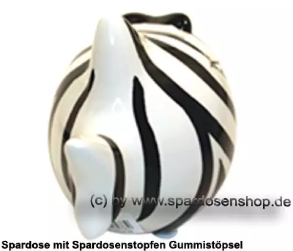 Spardose Spartier Design Zebra-Hai Keramik D
