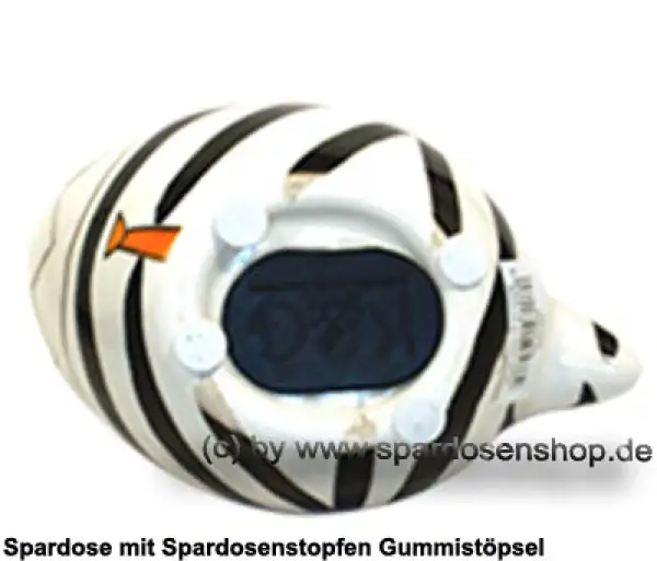 Spardose Spartier Design Zebra-Hai Keramik E