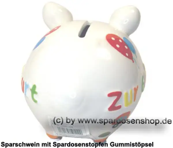 Sparschwein Kleinsparschwein 3D Zur Geburt weiß Keramik D Sparschwein Kleinsparschwein 3D Zur Geburt weiß Keramik D