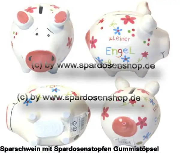 Sparschwein Kleinsparschwein Kleiner Engel weiß Keramik Gesamt Sparschwein Kleinsparschwein Kleiner Engel weiß Keramik Gesamt