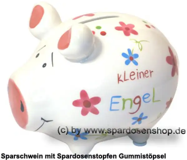 Sparschwein Kleinsparschwein Kleiner Engel weiß Keramik A Sparschwein Kleinsparschwein Kleiner Engel weiß Keramik A